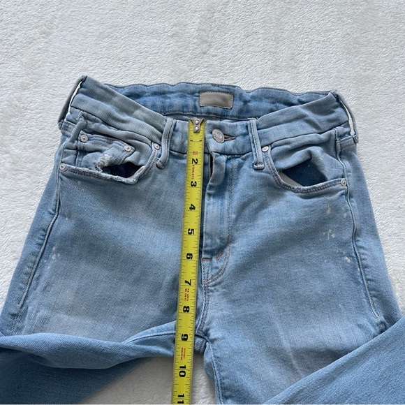MOTHER The Looker Sacred Slit Ankle Nice Shot Wash Skinny Jeans Size 25 - Picture 6 of 11